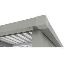 Detail terasového zastrešenia s odvodom vody