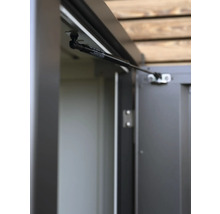 Detailný pohľad na dvere s plynovou pružinou pre box na náradie