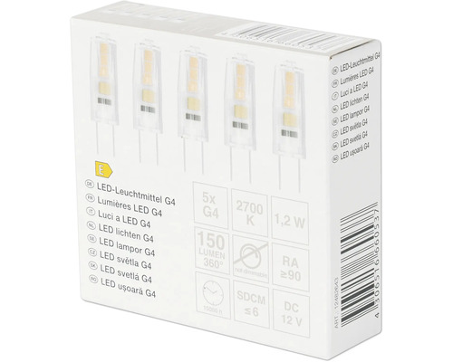 Balenie LED svetiel G4, 5 kusov