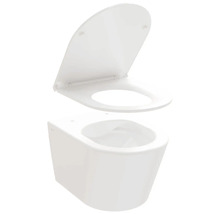 Závesné hlbokosplachovacie WC s otvoreným splachovacím kruhom a WC sedadlom