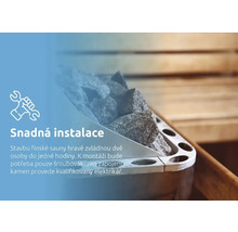 Saunové kachle s kameňmi pre jednoduchú inštaláciu
