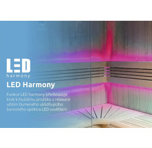 Sauna s LED Harmony osvetlením