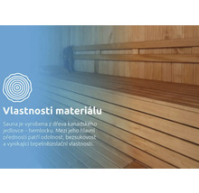 Sauna z kanadského jedlovca s drevenými lavicami