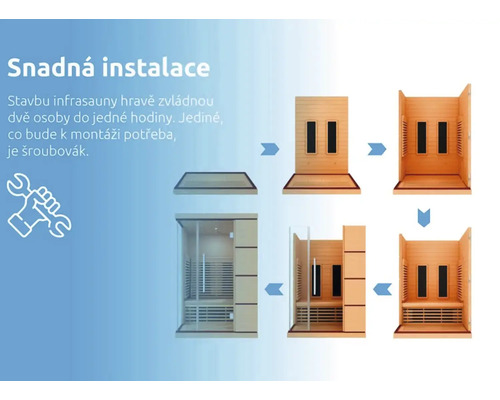 Montážny návod pre infrasaunu s montážou v niekoľkých krokoch