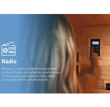 Ovládací panel pre infrasaunu s rádiom
