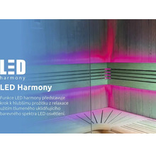 Detail sauny s LED osvetlením