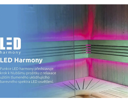 Detail sauny s LED osvetlením