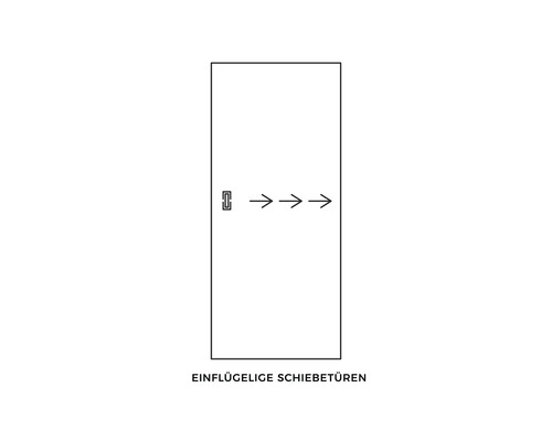 Symbol pre jednokrídlové posuvné dvere