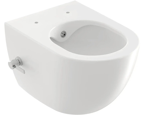 Závesný bidet zo sanitárnej keramiky s armatúrou