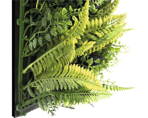 Umelá rastlinná stena s papradím a listami