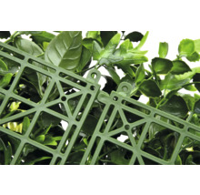 Detail umelej rastlinnej steny s upevňovacou štruktúrou