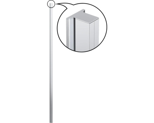 Nastavovací profil JB 210 cm, farba chróm Profil pre sprchovú zástenku