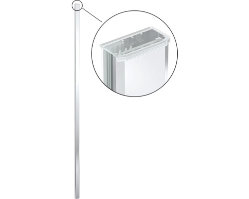 Sprchový kabínový profil s nárastom horného rohu