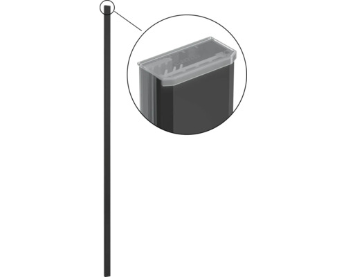 Stĺpik plota s nasadenou nádobou