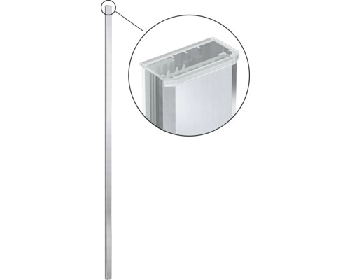 Profil na stenu JB TRIA 210 cm, farba nerez Rohový profil pre pracovné dosky