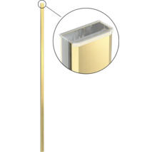 Zlatá profilová lišta s priehľadným krytom