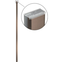 Kovový plotový stĺpik s priehľadným krytom