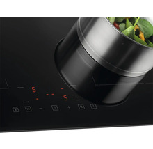 Indukčná varná doska s hrncom a zeleninou.