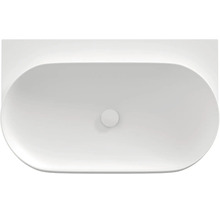 Pohľad zhora na oválne keramické umývadlo