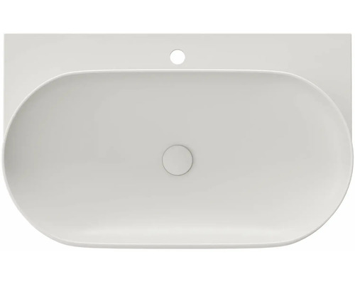 Pohľad zhora na keramické umývadlo