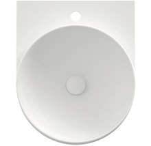 Keramické umývadlo na dosku s okrúhlou misou a otvorom pre batériu