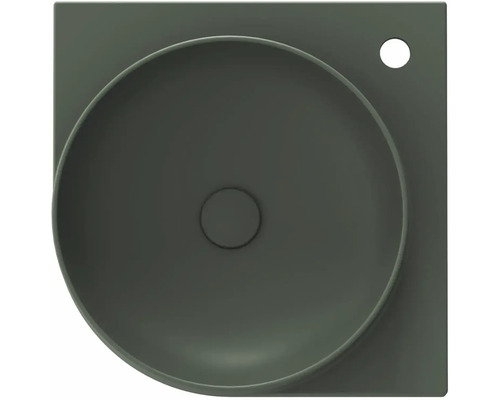 Umývadlo na dosku so štvorcovým základom a okrúhlou misou