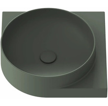 Umývadlo na dosku s okrúhlou misou na štvorcovej základni