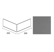 Rohová dlaždica s rozmermi 200 x 200 mm