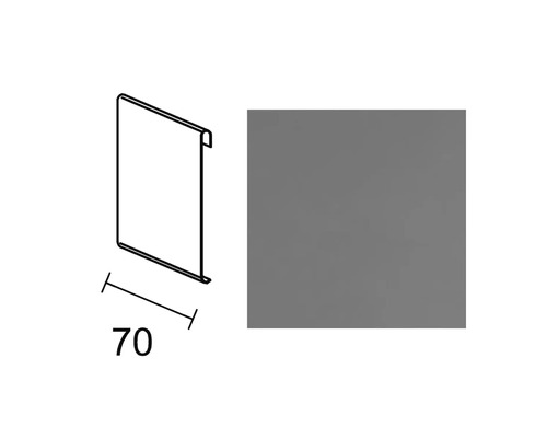 Plastový ukončovací profil s rozmerom 70