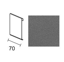 Priečny rez obkladom fasády so šírkou 70 milimetrov.