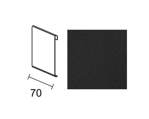 Schéma profilovej lišty s rozmerom 70