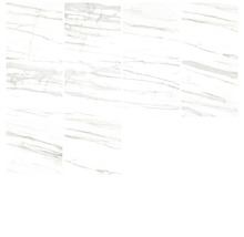 Niekoľko bielych dlaždíc s mramorovým vzhľadom