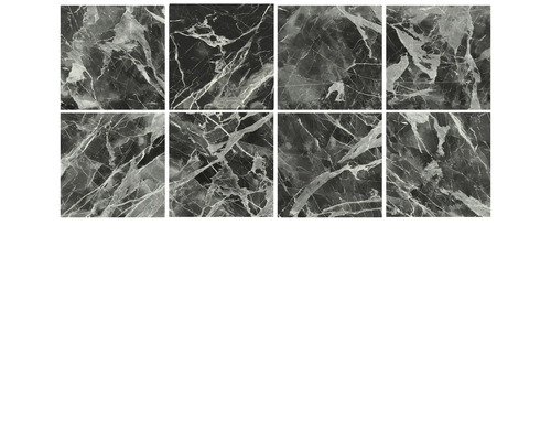 Osem keramických dlaždíc so vzhľadom mramoru