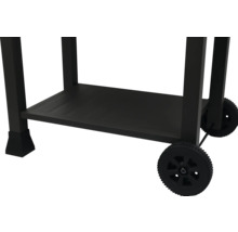 Podvozok grilu s kolieskami a úložnou policou