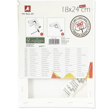 Napínacie plátno s rozmermi 18x24 cm a gramážou 380 gramov na meter štvorcový