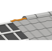 Strešná konštrukcia so strešnými škridlami a izoláciou