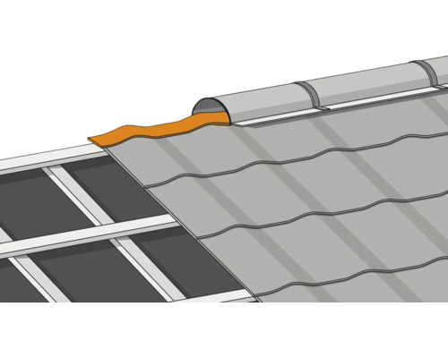 Strešná konštrukcia so strešnými škridlami a izoláciou