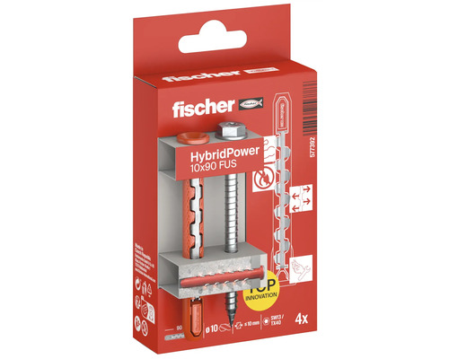 Hmoždinka Fischer HybridPower 10x90 FUS, balenie