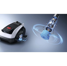 Robotická kosačka s vyobrazeným motorom