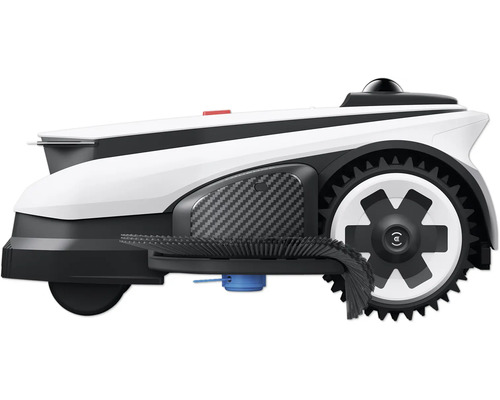 Bočný pohľad na robotickú kosačku