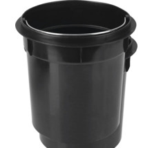 Čierny plastový vedro s kovovou vložkou