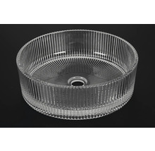 Tienidlo lampy z vrúbkovaného skla