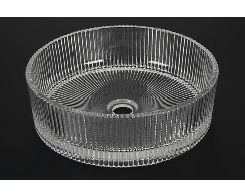 Tienidlo lampy z vrúbkovaného skla