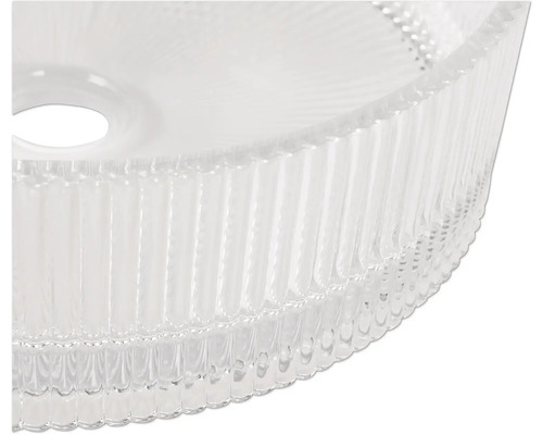 Detailný pohľad na umývadlo zo skla