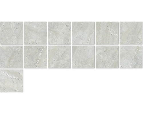 Štvorcové dlaždice so vzhľadom mramoru na stenu a podlahu