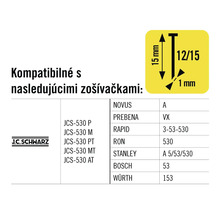 Informácie o kompatibilite sponiek s rôznymi modelmi zošívačiek