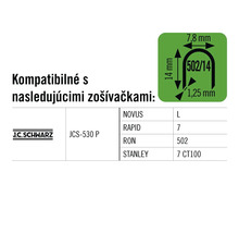 Informácie o kompatibilite svoriek s rôznymi zošívačkami