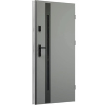 Oceľové dvere s kovaním a sklenenou vložkou