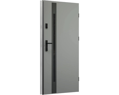 Oceľové dvere s kovaním a sklenenou vložkou