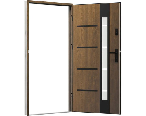 Otvorené vchodové dvere so sklenenou vložkou